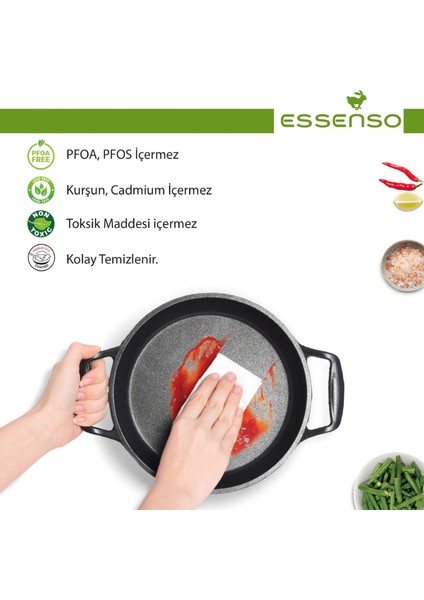 Essenso Ecotouch Torino 2'li Set 20 cm Sahan+ 26 cm Tava