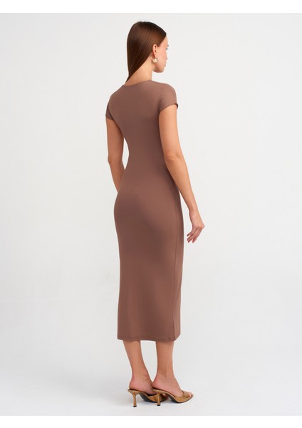 90890 Bisiklet Yaka Uzun Elbise-Sütlü K. fiyatları