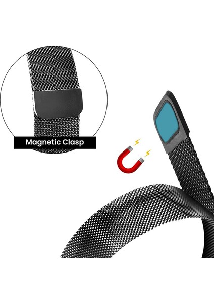 Xiaomi Mi Band 7 Pro Uyumlu Metal Hasır Örme Milano Loop Kordon indirimleri