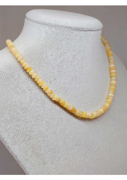 Etiyopya Opal Taşı Kolye Yansımalı Renkler 68 Karat Çelik Kapama (51262) fiyatları