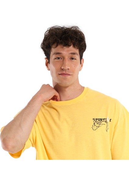 Noda Erkek Sarı Günlük Stil T-Shirt 24YETL18B10-SRI fırsatları