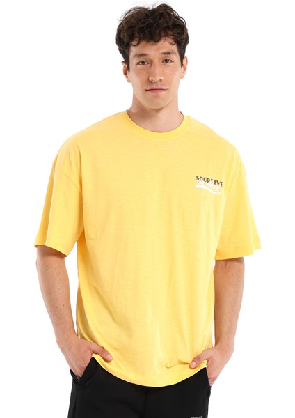 Sunglasses Erkek Sarı Günlük Stil T-Shirt 24YETL18B08-SRI indirimleri