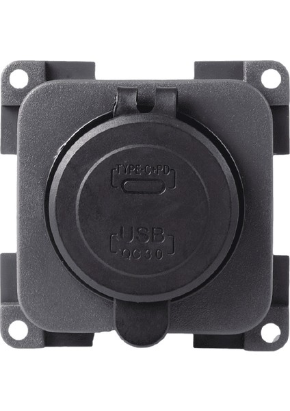 MP2USBC/G 12V 3A Usb-C + 3A Usb-A Kapaklı Şarj Soketi