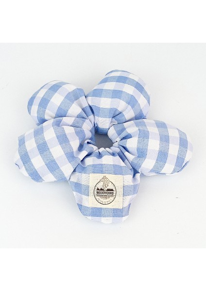 Woody Cord Scrunchies Içi Dolgulu Lastikli Büyük Boy Çiçek Model Saç Tokası
