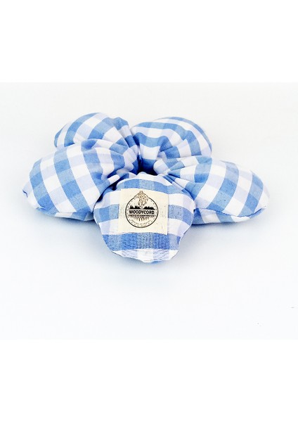 Woody Cord Scrunchies Içi Dolgulu Lastikli Büyük Boy Çiçek Model Saç Tokası