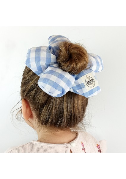 Woody Cord Scrunchies Içi Dolgulu Lastikli Büyük Boy Çiçek Model Saç Tokası