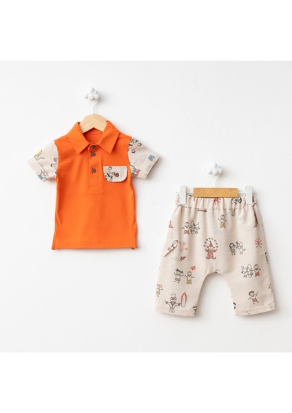Baby Fou Çadır Baskı Polo Yaka Tshirt Takım