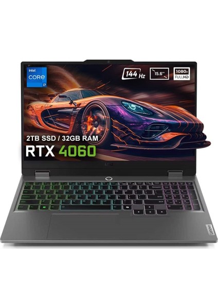 LOQ 15IRX9 83DV00HNTRv5 Intel Core i7-13650HX 32GB DDR5 2TB SSD RTX4060 8GB 15.6 inç 144Hz Full HD FreeDos Gaming Laptop