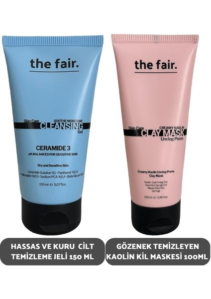 The Fair. HassasKuru Cilt Temizleme Jeli 150 ml Temizleyen Kaolin Kil Makesi 100 ml