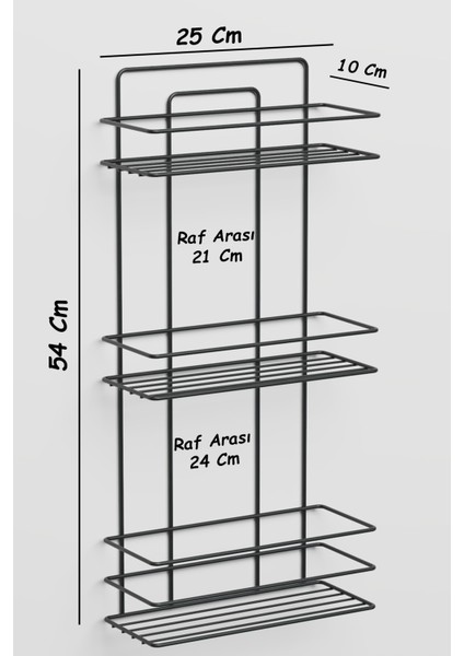 Paslanmaz Yapışkanlı Banyo Düzenleyici 3 Katlı Banyo Rafı Duş Şampuanlık Köşe Raf Duvar Organizer