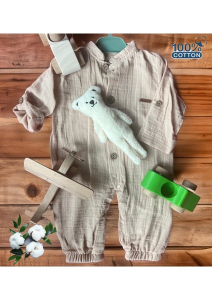 % 100 Organik Pamuklu Müslin Bebek Tulumu - Eoko-Tex Sertifikalı fiyatları