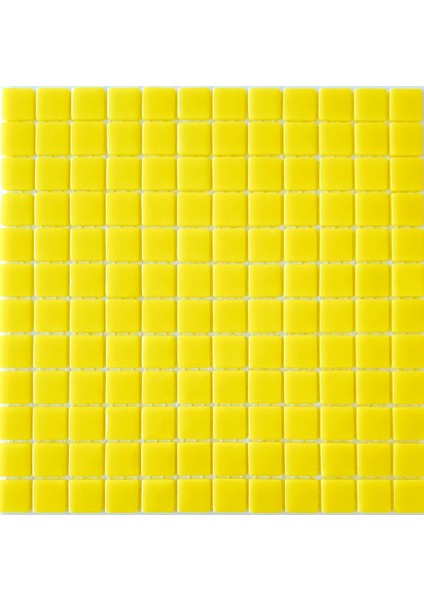 Mutfak, Banyo, Havuz ve Tüm Yüzeyleri İçin Cam Mozaik. Cam Ölçüsü: 5 Mm. File Ölçüsü: 31.5X31.5 Cm. Renk: Civciv Sarısı (1 Koli=10 File Karo=1m2 Fiyatıdır)
