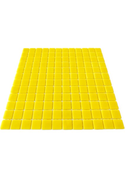 Mutfak, Banyo, Havuz ve Tüm Yüzeyleri İçin Cam Mozaik. Cam Ölçüsü: 5 Mm. File Ölçüsü: 31.5X31.5 Cm. Renk: Civciv Sarısı (1 Koli=10 File Karo=1m2 Fiyatıdır)