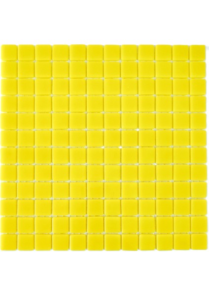 Mutfak, Banyo, Havuz ve Tüm Yüzeyleri İçin Cam Mozaik. Cam Ölçüsü: 5 Mm. File Ölçüsü: 31.5X31.5 Cm. Renk: Civciv Sarısı (1 Koli=10 File Karo=1m2 Fiyatıdır)