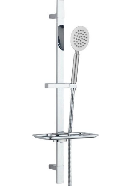 E.c.a Royal Banyo Bataryası + T-May Sardes Mat Inox Kare Borulu Hareketli Sürgülü Duş Seti Üst Takımı modelleri