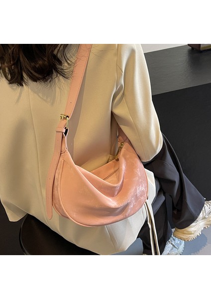 Kore Tarzı Kadınlar Için Crossbody Çanta Niş Tasarım Hamur Tatlısı Çanta Hafif Küçük Omuzdan Askili Çanta Koltuk Altı Çantası Basit Pu Omuzdan Askili Çanta (Yurt Dışından)