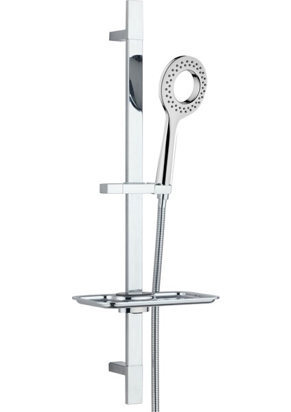 E.c.a Tiera Banyo Bataryası + T-May Kalemli Kare Borulu Hareketli Sürgülü Duş Seti Üst Takımı modelleri