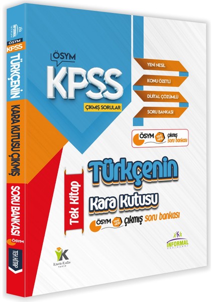 KPSS Türkçenin Kara Kutusu Tek Kitap Konu Özetli Dijital Çözümlü Çıkmış Soru Bankası