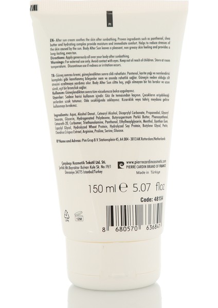 Güneş Sonrası Krem 150 ml / After Sun Cream modelleri