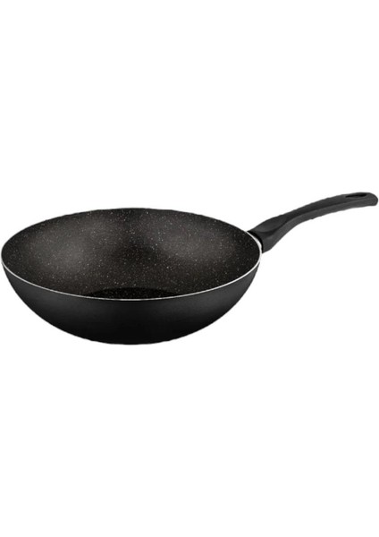 Ragnar 28 cm Wok Tava Granit Yanmaz Yapışmaz Tava Pfoa Içermez Granit Büyük Tava