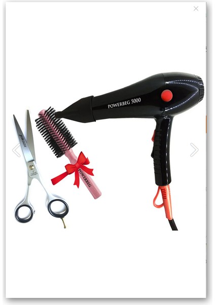 5000 Powerstar Fön Makinesi + Makas + Tarak