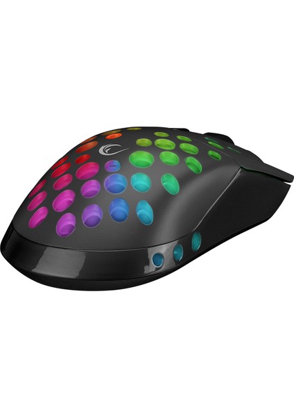 SMX-R66 Rocket Ultra Hafif Siyah Rgb Ledli 12000DPI Gaming Oyuncu Mouse