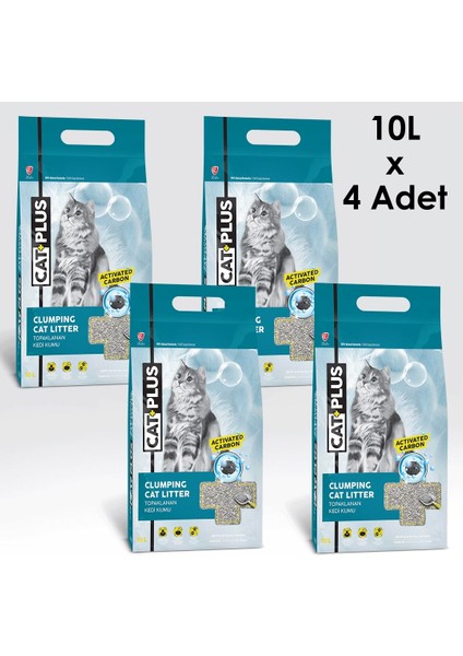 Aktif Karbon Kedi Kumu 10 Lt x 4 Adet