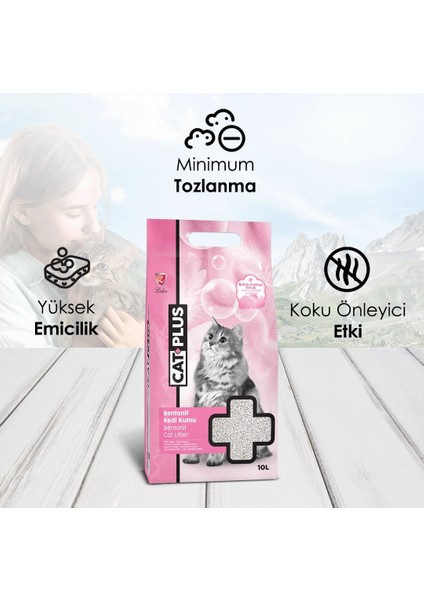 Bebek Pudralı Kedi Kumu 10 Lt x 4 Adet