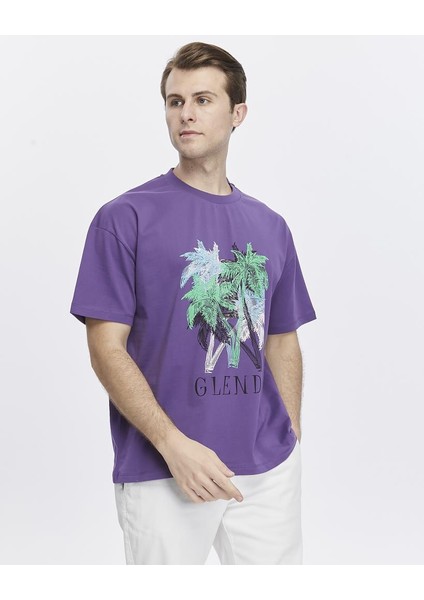 Ağaç Baskılı Oversize Tişört