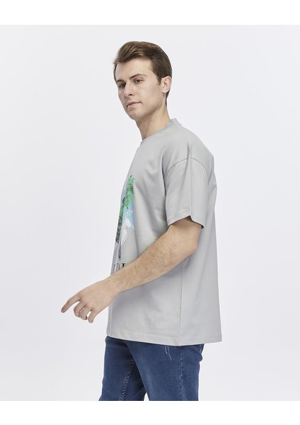 Ağaç Baskılı Oversize Tişört modelleri