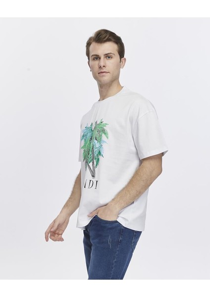 Ağaç Baskılı Oversize Tişört modelleri