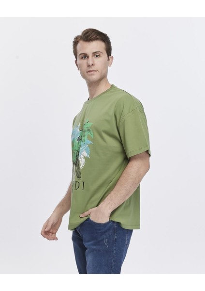 Ağaç Baskılı Oversize Tişört modelleri