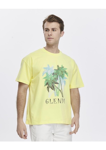 Ağaç Baskılı Oversize Tişört