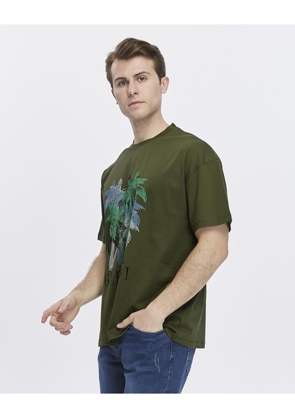 Ağaç Baskılı Oversize Tişört modelleri