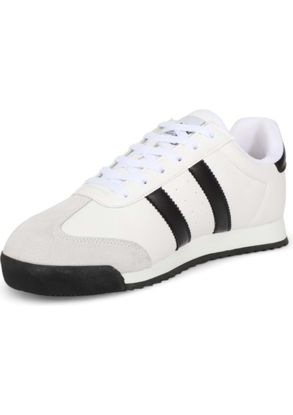 Hammerjack 2033-ROMA Modeli Anatomik Tabanlı Unisex Sneakers Ayakkabı - NKT02033-BEYAZ Siyah-43