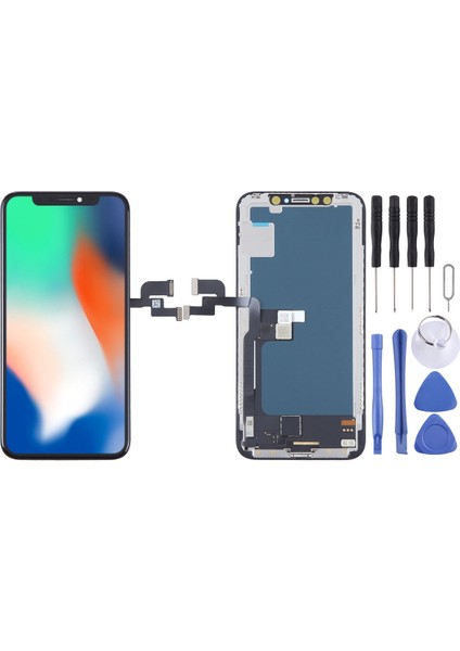 Çelik Pro iPhone X Uyumlu Ekran LCD Dokunmatik Full Incell