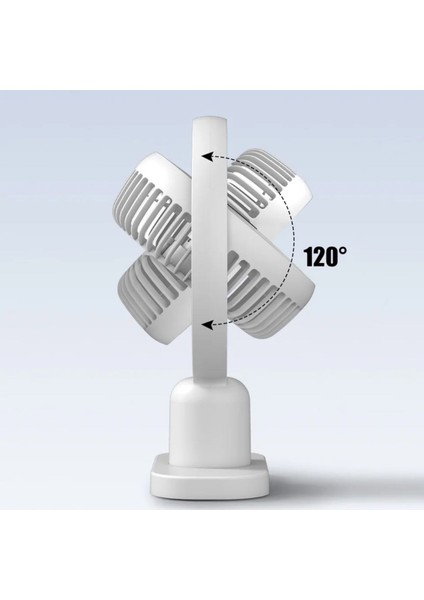 Aet 3 Kademeli Masaüstü Vantilatör Şarjlı Soğutucu USB Fan
