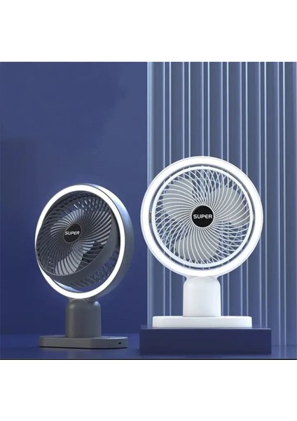 Aet 3 Kademeli Masaüstü Vantilatör Şarjlı Soğutucu USB Fan