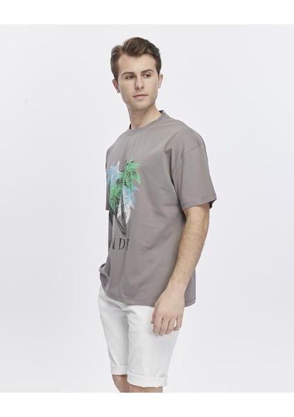 Ağaç Baskılı Oversize Tişört modelleri