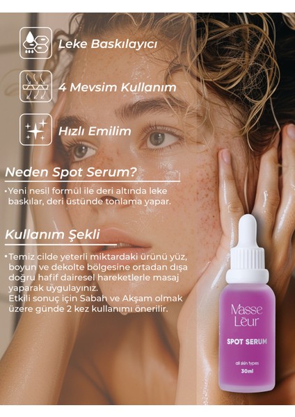Leke Karşıtı Serum ve Kore Ginseng Özlü Çilek Peeling 2'li Leke Bakım Seti modelleri