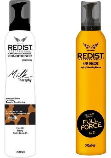 Milk Saç Bakım Köpüğü ve Full Force Saç Köpüğü 2'li Set