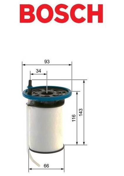 Mazot Filtre Guilietta Doblo 2 Punto 3 500 Combo D Bipper 1.3/16D 77366607 F0264002212