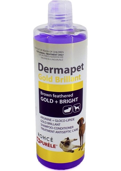 Dermapet Sarı Kahverengi Irk Kedi Ve Köpek Için Dermatolojik Etkili Kremli Şampuan 450 Ml
