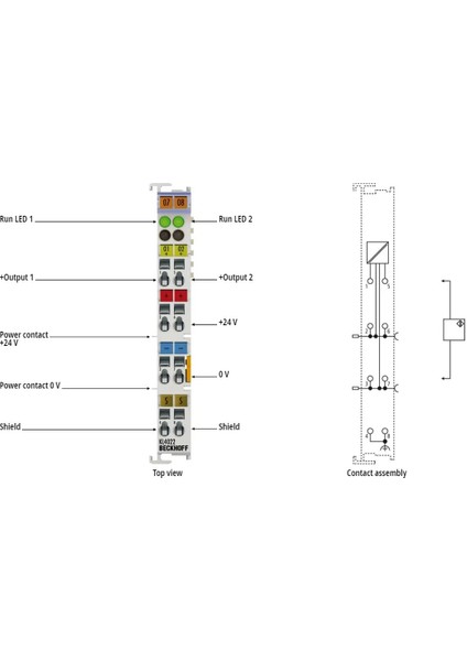 KL2124 4 x Dijital Çıkış 5V Dc 20MA Kutusuz