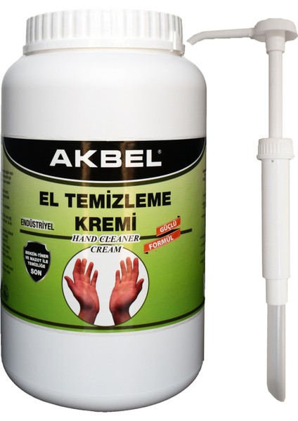 Endüstriyel El Temizleme Kremi 2.5 Kg. (Pompa Aparatlı)