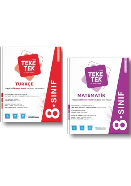 8. Sınıf Türkçe - Matematik Teke Tek Soru Bankası
