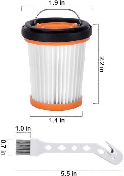 WV201 WV200 WV205 WV220 Wandvac El Süpürgesi Için Fırçalı 6 Paket Kumaş Vakum Filtresi (Yurt Dışından)