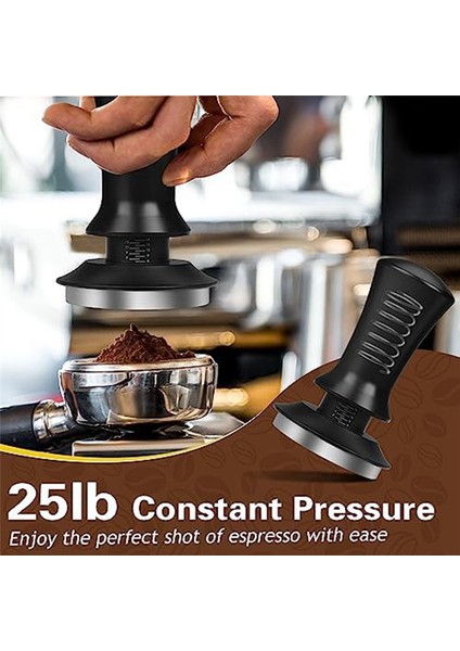 Espresso Tamper Kahve Tamper 53MM, Yaylı Sabit Basınçlı Espresso Tamper Seti, Barista Kahve Severler Için (Yurt Dışından)