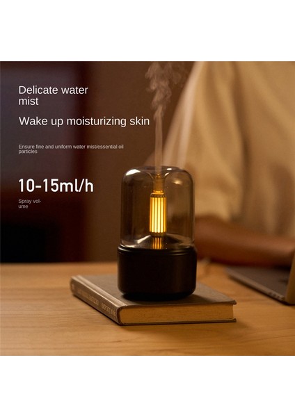 120ML Simüle Mum Işığında Mini Taşınabilir Hava Temizleme Nemlendirici Yatak Odası Ev Için Hava Nemlendirici Kullanmak Için Takılı (Yurt Dışından)