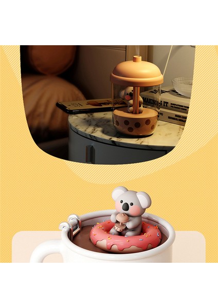 1 Adet Yeni Sevimli Koala Süt Çay Bardağı Nemlendirici Yüksek Sis Ev Küçük Taşınabilir Masaüstü USB Mini Parfüm, Kahverengi (Yurt Dışından) fırsatları